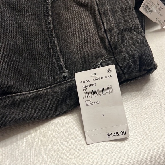Good American Good Boy Jeans Black220 Size 24 NWT - Picture 4 of 8